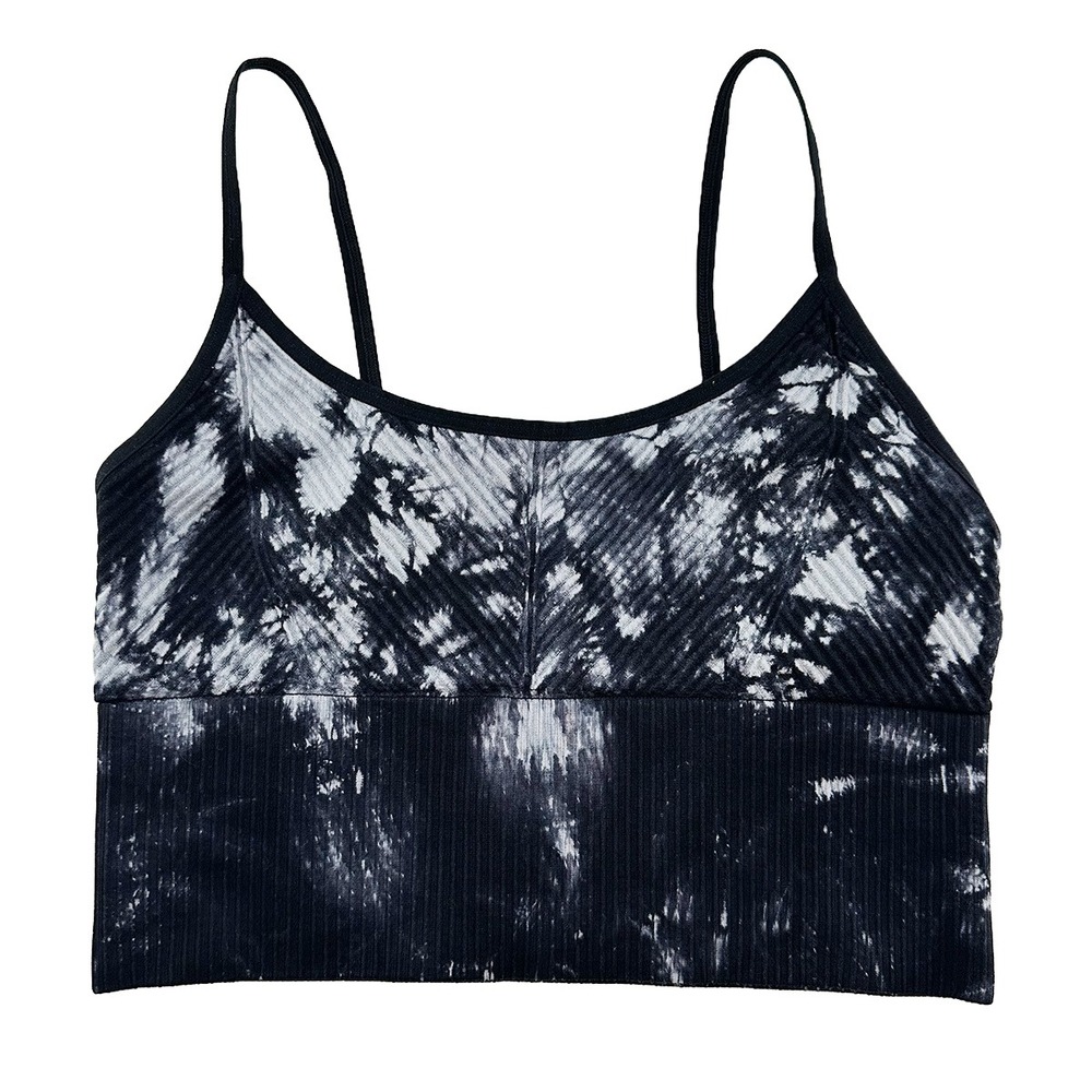 PINK ACTIVE by VICTORIA'S SECRET Tie Dye Bralette •‎ Small • black, gray